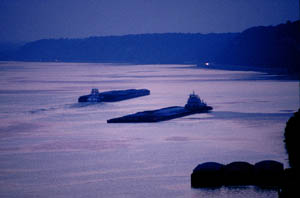 Barge Traffic in Alton Pool by Garry McMichael